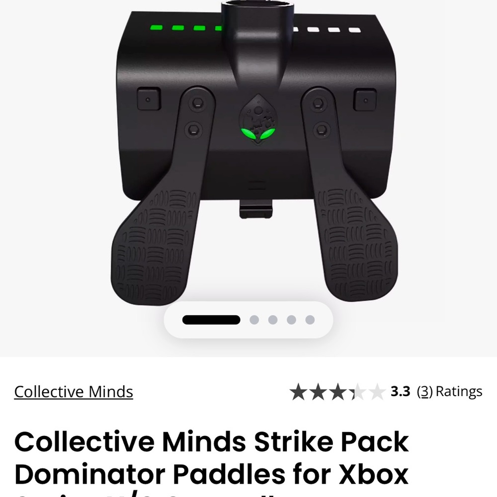Black Strike Pack Dominator Paddles for Xbox